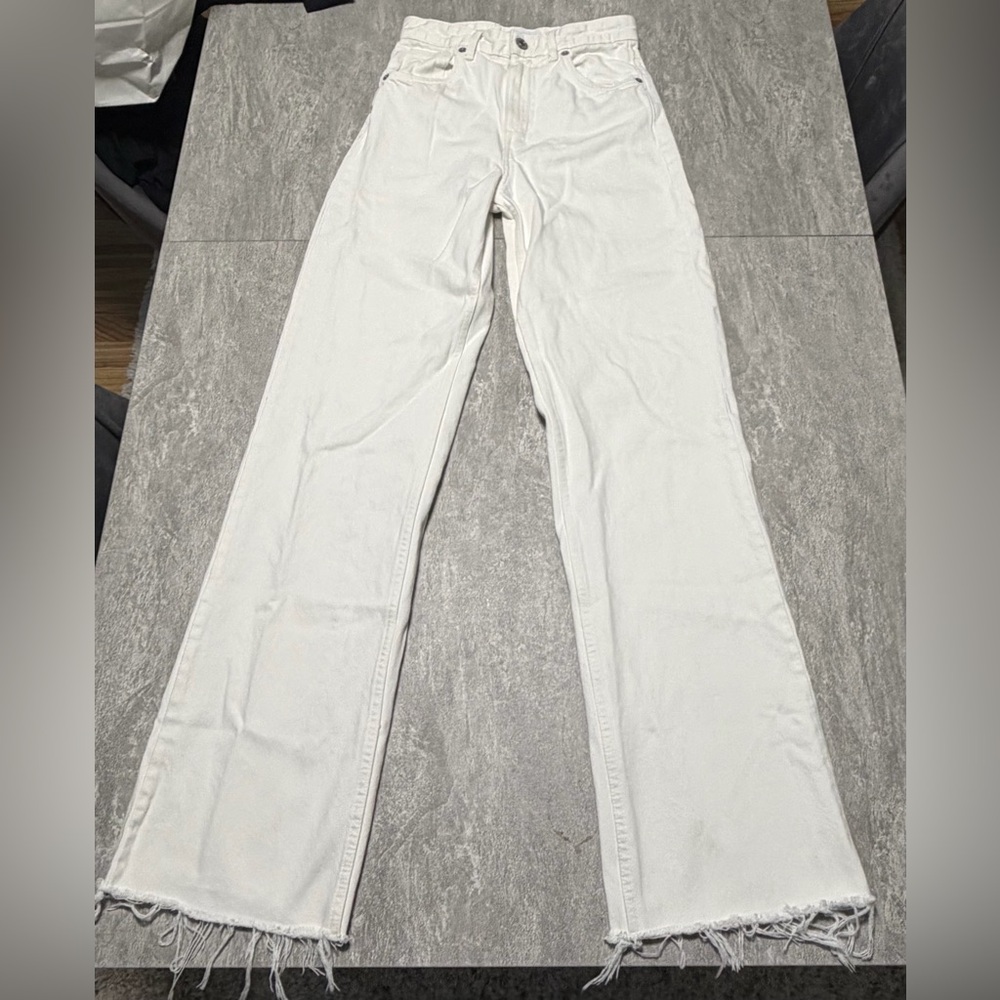 Zara  Women’s White Wide-Leg Jeans Size 2 US, 34 EUR